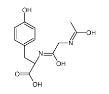 (2S)-2-[(2-acetamidoacetyl)amino]-3-(4-hydroxyphenyl)propanoic acid Structure