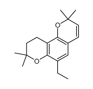 6-ethyl-9,10-dihydro-2,2,8,8-tetramethyl-2H,8H-benzo[1,2-b:3,4-b']dipyran结构式