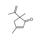 3,5-dimethyl-5-prop-1-en-2-ylcyclopent-2-en-1-one结构式