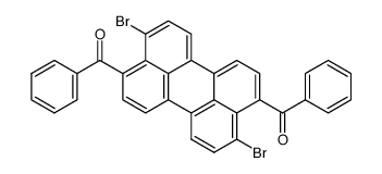 3,9-dibenzoyl-4,10-dibromo-perylene结构式