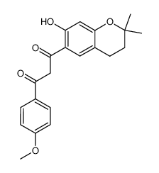 1-(7-Hydroxy-2,2-dimethyl-chroman-6-yl)-3-(4-methoxy-phenyl)-propane-1,3-dione结构式