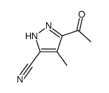 Pyrazole-3-carbonitrile, 5-acetyl-4-methyl- (8CI)结构式