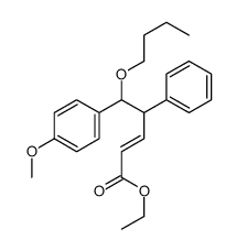 ethyl 5-butoxy-5-(4-methoxyphenyl)-4-phenylpent-2-enoate Structure