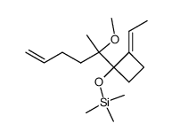 [2-Eth-(Z)-ylidene-1-(1-methoxy-1-methyl-pent-4-enyl)-cyclobutoxy]-trimethyl-silane结构式