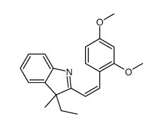 2-[2-(2,4-dimethoxyphenyl)ethenyl]-3-ethyl-3-methylindole结构式