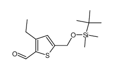 5-({[tert-butyl(dimethyl)silyl]oxy}methyl)-3-ethylthiophene-2-carboxaldehyde结构式