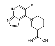 1-(5-fluoro-1H-pyrrolo[2,3-b]pyridin-4-yl)piperidine-3-carboxamide Structure