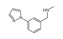 N-Methyl-1-[3-(1H-pyrazol-1-yl)phenyl]methanamine structure