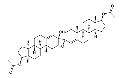 3β.3'β-dihydroxy-17β.17β'-diacetoxy-[3.3']bi[androsten-(4)-yl] Structure