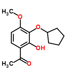 1-[3-(Cyclopentyloxy)-2-hydroxy-4-methoxyphenyl]ethanone Structure