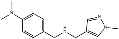 N,N-dimethyl-4-({[(1-methyl-1H-pyrazol-4-yl)methyl]amino}methyl)aniline Structure