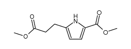 methyl 5-(β-methoxycarbonylethyl)-1H-pyrrole-2-carboxylate结构式