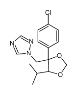 1-[[(4S,5R)-4-(4-chlorophenyl)-5-propan-2-yl-1,3-dioxolan-4-yl]methyl]-1,2,4-triazole结构式