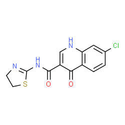 7-Chloro-N-[(4,5-dihydrothiazol)-2-yl]-4-hydroxy-3-quinolinecarboxamide Structure