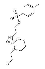 3-(2-chloroethyl)-N-<2-(tosyloxy)ethyl>tetrahydro-2H-1,3,2-oxazaphosphorin-2-amine 2-oxide结构式