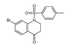 7-Bromo-1-[(4-methylphenyl)sulfonyl]-2,3-dihydro-4(1H)-quinolinon e Structure