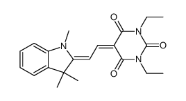 1,3-diethyl-5-[(1,3,3-trimethyl-indolin-2-yliden)-ethylidene]-barbituric acid Structure