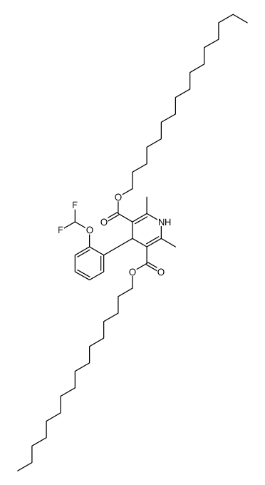 dihexadecyl 4-[2-(difluoromethoxy)phenyl]-2,6-dimethyl-1,4-dihydropyridine-3,5-dicarboxylate Structure