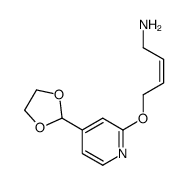 4-[4-(1,3-dioxolan-2-yl)pyridin-2-yl]oxybut-2-en-1-amine结构式