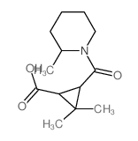 2,2-Dimethyl-3-[(2-methylpiperidin-1-yl)carbonyl]-cyclopropanecarboxylic acid Structure