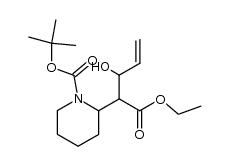 ethyl 1-tert-butoxycarbonyl-α-(1-hydroxy-2-propenyl)piperidine-2-acetate Structure