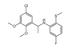 N-[1-(5-Chloro-2,3-dimethoxyphenyl)ethyl]-N-[5-fluoro-2-(methylthio)phenyl]amine结构式