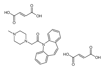 1-benzo[b][1]benzazepin-11-yl-2-(4-methylpiperazin-1-yl)ethanone,(E)-but-2-enedioic acid结构式