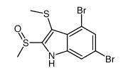 4,6-dibromo-3-methylsulfanyl-2-methylsulfinyl-1H-indole结构式