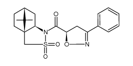 ((3aS,6R,7aR)-8,8-dimethyl-2,2-dioxidohexahydro-1H-3a,6-methanobenzo[c]isothiazol-1-yl)((R)-3-phenyl-4,5-dihydroisoxazol-5-yl)methanone结构式