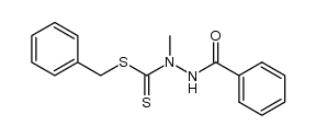 benzyl 2-benzoyl-1-methylhydrazinecarbodithioate结构式