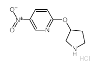 5-Nitro-2-pyridinyl 3-pyrrolidinyl ether hydrochloride Structure