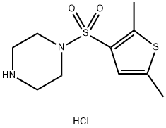 1-[(2,5-Dimethylthiophen-3-yl)sulfonyl]piperazine Hydrochloride Structure