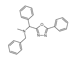 N-benzyl-N-methyl-1-phenyl-1-(5-phenyl-1,3,4-oxadiazol-2-yl)methanamine Structure