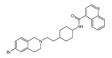 N-{4-[2-(6-Bromo-3,4-dihydro-2(1H)-isoquinolinyl)ethyl]cyclohexyl }-4-quinolinecarboxamide Structure