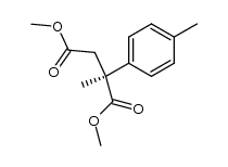 (S)-(+)-dimethyl 2-methyl-2-(4-methylphenyl)succinate结构式