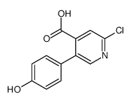 2-chloro-5-(4-hydroxyphenyl)pyridine-4-carboxylic acid Structure