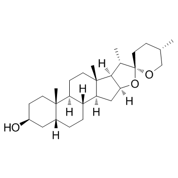 菝葜皂苷元; 菝葜皂甙元结构式