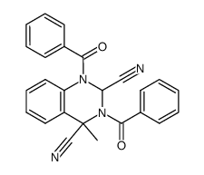 1,3-dibenzoyl-2,4-dicyano-4-methyl-1,2,3,4-tetrahydroquinazoline结构式