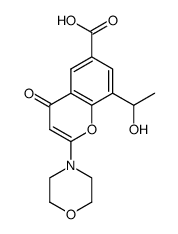 8-(1-hydroxyethyl)-2-morpholino-4-oxo-4H-chromene-6-carboxylic acid Structure