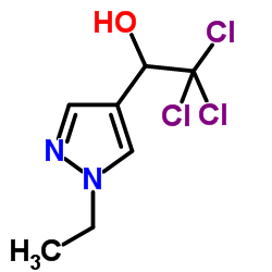 2,2,2-Trichloro-1-(1-ethyl-1H-pyrazol-4-yl)ethanol Structure