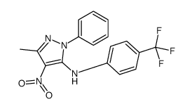 3-Methyl-4-nitro-1-phenyl-N-[4-(trifluoromethyl)phenyl]-1H-pyrazole-5-amine Structure