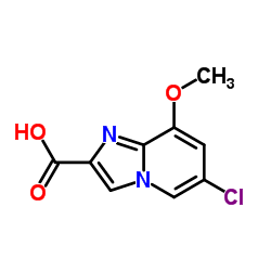 6-Chloro-8-methoxyimidazo[1,2-a]pyridine-2-carboxylic acid结构式