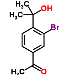 1-[3-Bromo-4-(2-hydroxy-2-propanyl)phenyl]ethanone结构式