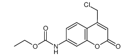 [4-(chloromethyl)-2-oxo-2H-1-benzopyran-7-yl]-carbamic acid ethyl ester structure