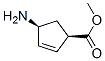 2-Cyclopentene-1-carboxylicacid,4-amino-,methylester,cis-(9CI) structure