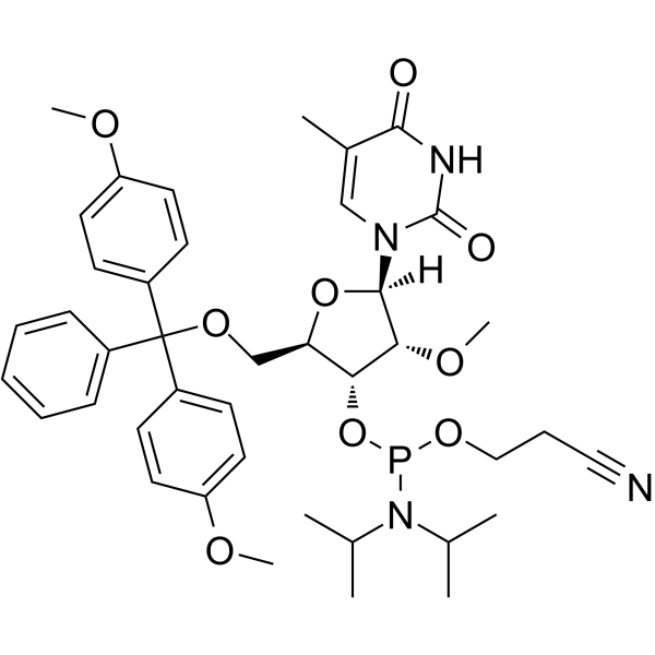 2'-OMe-5-Me-U亚磷酰胺单体结构式