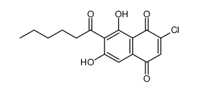 3-chloro-6-hexanoyl-7-hydroxyjuglone结构式