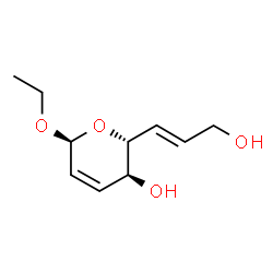 2H-Pyran-3-ol,6-ethoxy-3,6-dihydro-2-(3-hydroxy-1-propenyl)-,[2R-[2alpha(E),3bta,6bta]]-(9CI) Structure