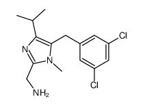 [5-[(3,5-dichlorophenyl)methyl]-1-methyl-4-propan-2-ylimidazol-2-yl]methanamine Structure