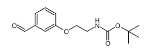 3-[2-(N-tert-butoxycarbonyl)amino]ethoxybenzaldehyde结构式